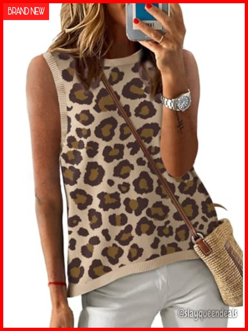 Womens Striped High Low Tank Top Sleeveless Knit Loose Casual Summer Blouse